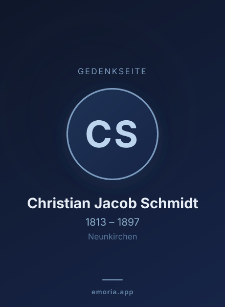 Gedenkportrait von Christian Jacob Schmidt