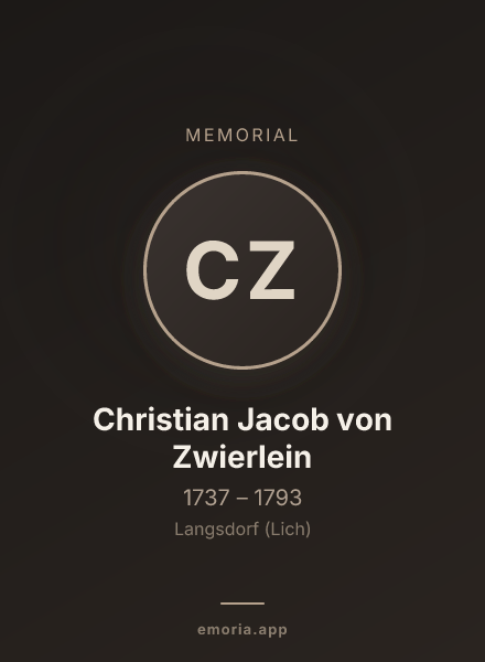Memorial portrait of Christian Jacob von Zwierlein