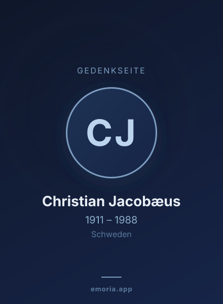 Gedenkportrait von Christian Jacobæus