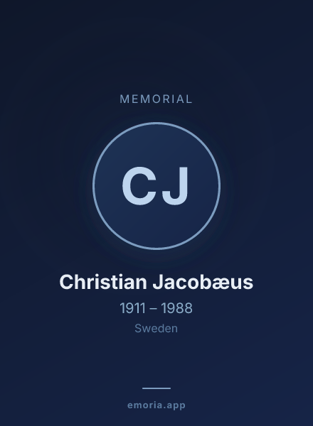 Memorial portrait of Christian Jacobæus