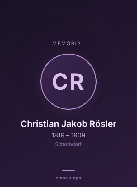 Memorial portrait of Christian Jakob Rösler