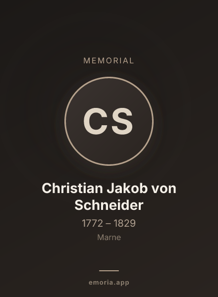 Memorial portrait of Christian Jakob von Schneider