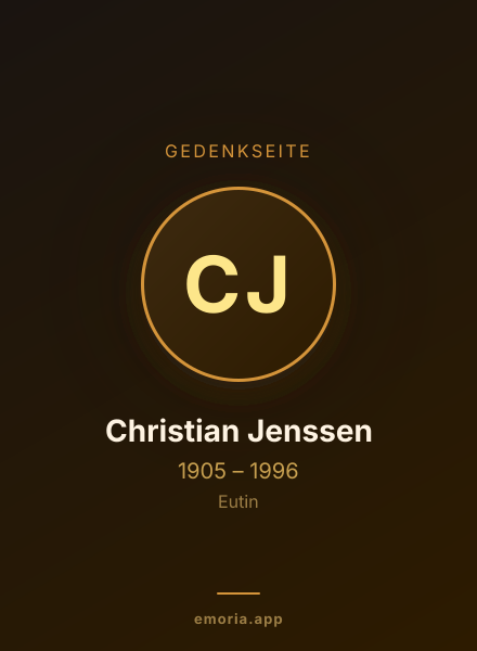 Gedenkportrait von Christian Jenssen