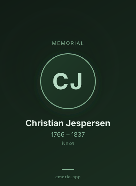 Memorial portrait of Christian Jespersen