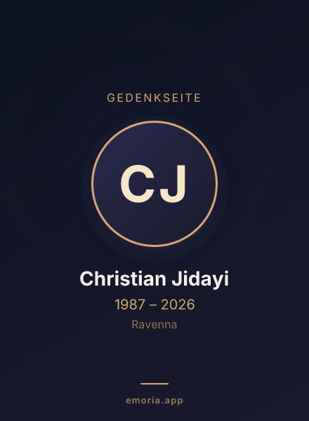 Gedenkportrait von Christian Jidayi
