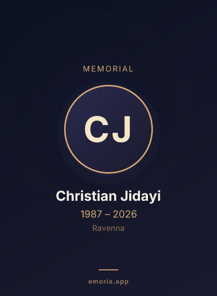 Memorial portrait of Christian Jidayi