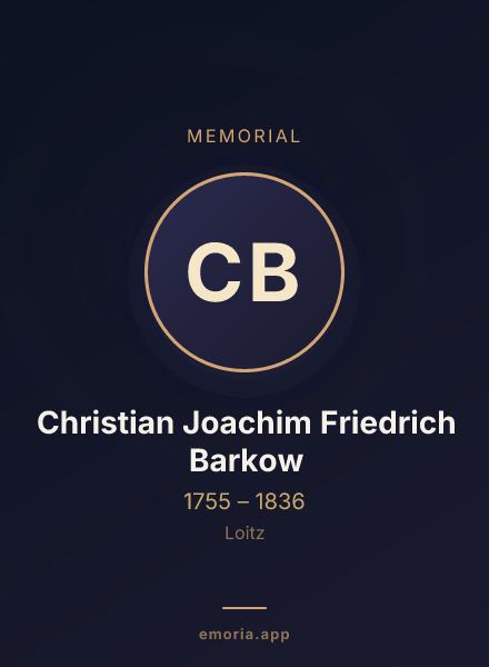 Memorial portrait of Christian Joachim Friedrich Barkow