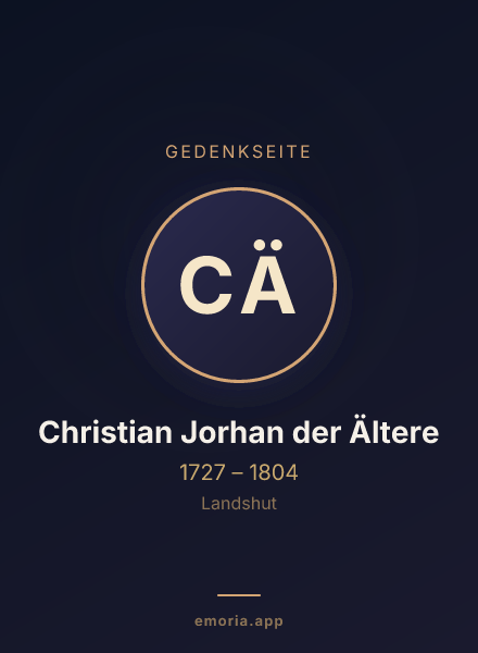 Gedenkportrait von Christian Jorhan der Ältere