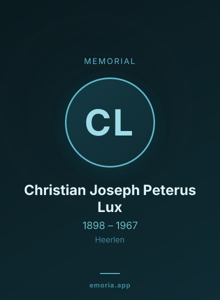 Memorial portrait of Christian Joseph Peterus Lux
