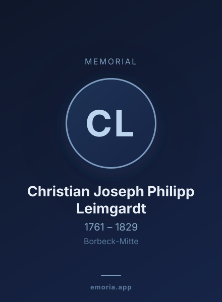 Memorial portrait of Christian Joseph Philipp Leimgardt