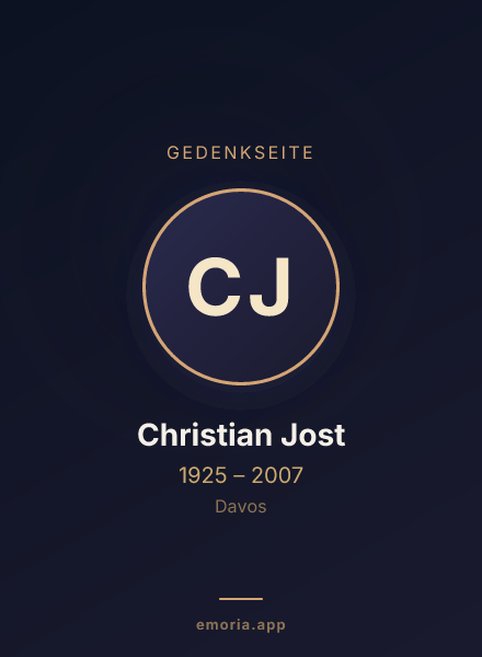Gedenkportrait von Christian Jost