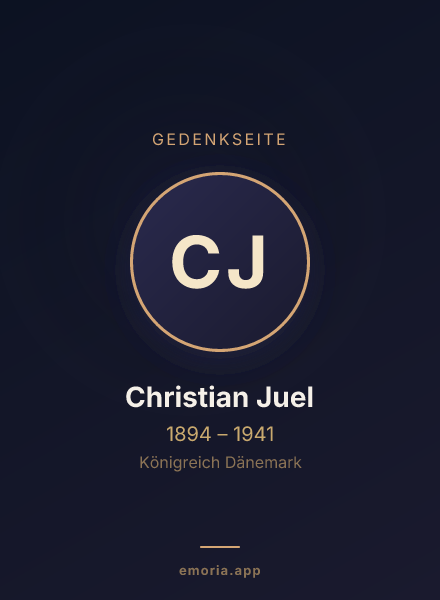Gedenkportrait von Christian Juel