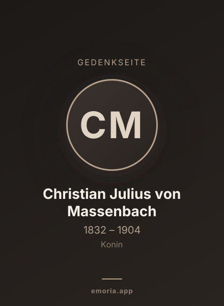 Gedenkportrait von Christian Julius von Massenbach