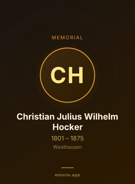 Memorial portrait of Christian Julius Wilhelm Hocker