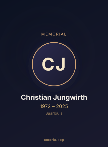 Memorial portrait of Christian Jungwirth