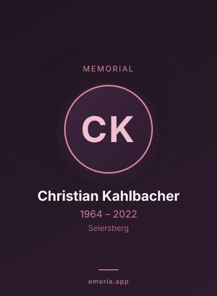 Memorial portrait of Christian Kahlbacher