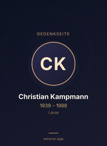 Gedenkportrait von Christian Kampmann