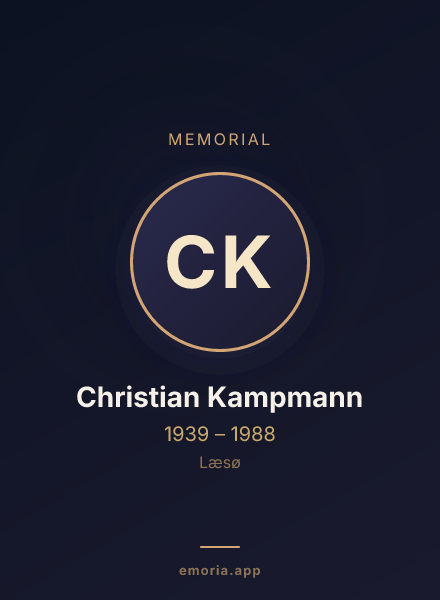 Memorial portrait of Christian Kampmann