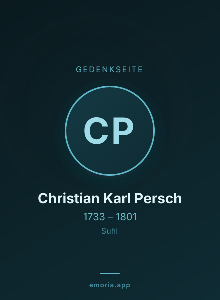 Gedenkportrait von Christian Karl Persch