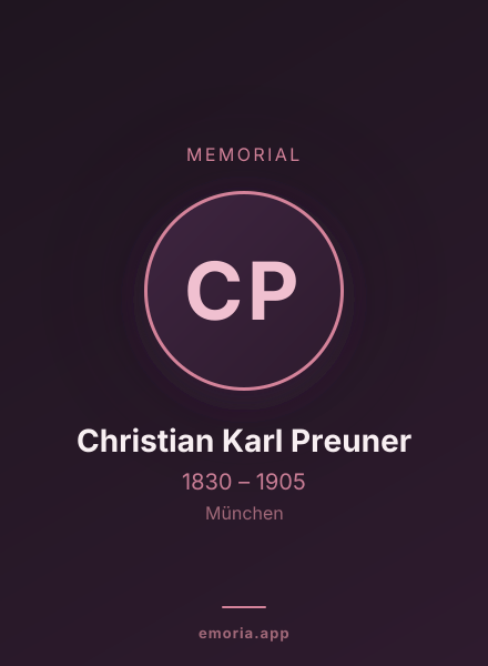 Memorial portrait of Christian Karl Preuner