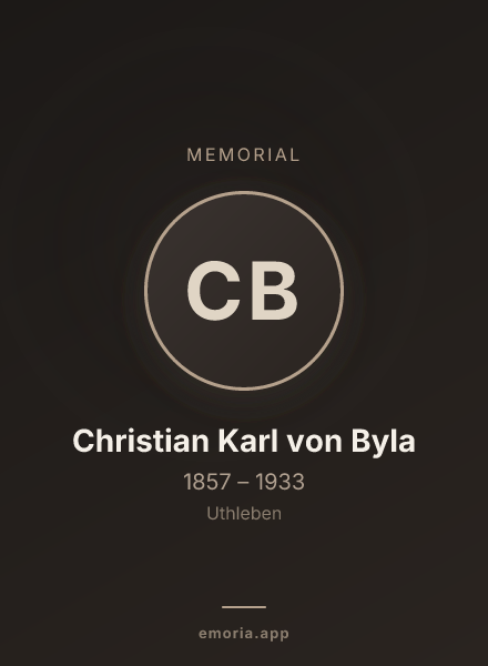 Memorial portrait of Christian Karl von Byla