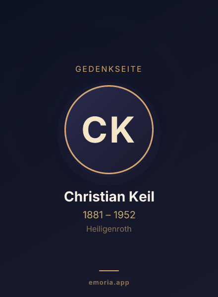 Gedenkportrait von Christian Keil