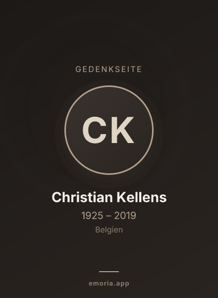 Gedenkportrait von Christian Kellens