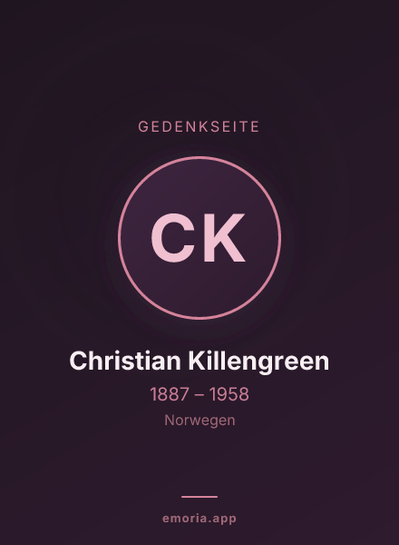 Gedenkportrait von Christian Killengreen