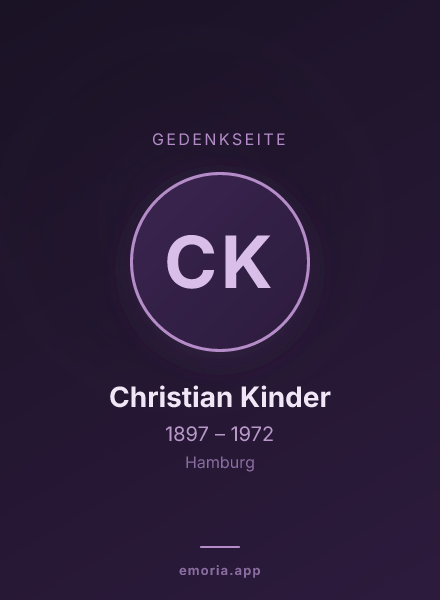 Gedenkportrait von Christian Kinder