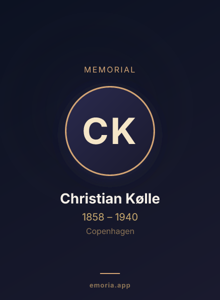 Memorial portrait of Christian Kølle