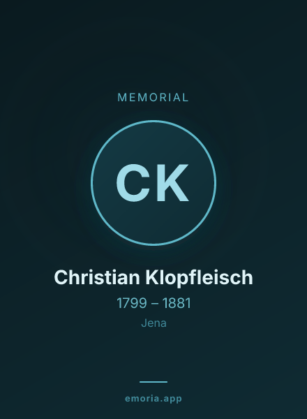 Memorial portrait of Christian Klopfleisch