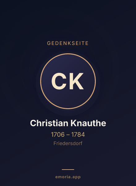 Gedenkportrait von Christian Knauthe