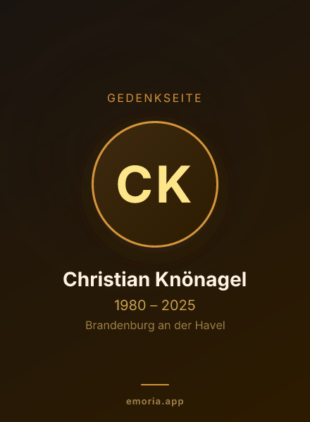 Gedenkportrait von Christian Knönagel