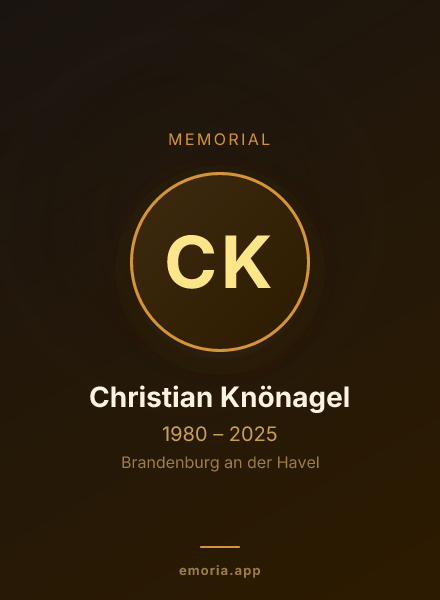 Memorial portrait of Christian Knönagel