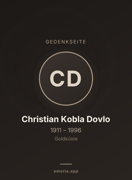 Gedenkportrait von Christian Kobla Dovlo
