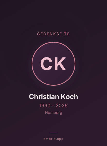Gedenkportrait von Christian Koch