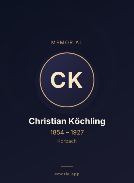 Memorial portrait of Christian Köchling