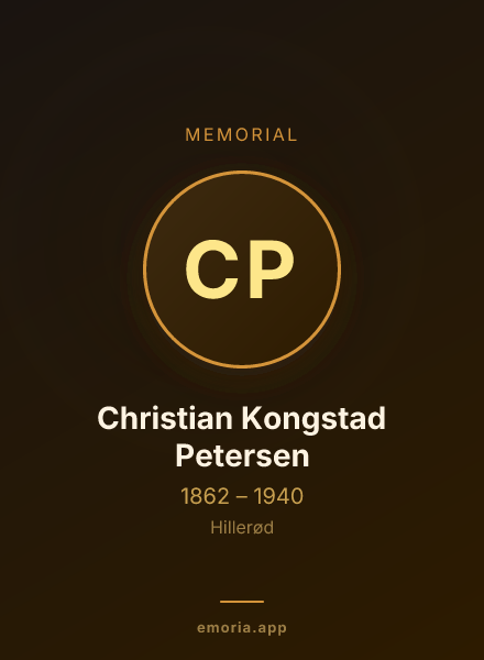 Memorial portrait of Christian Kongstad Petersen