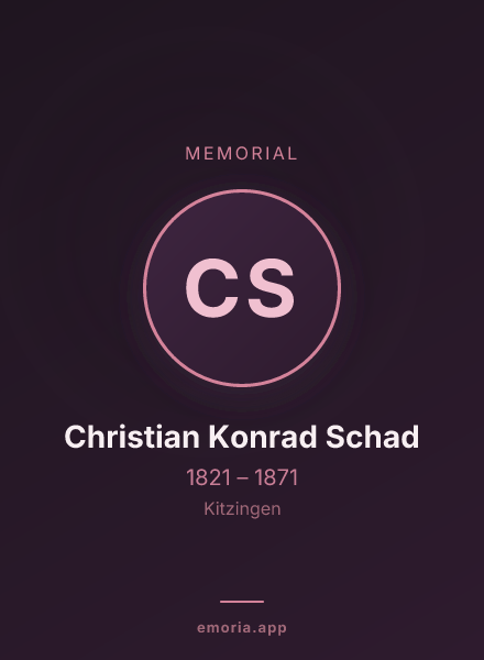 Memorial portrait of Christian Konrad Schad