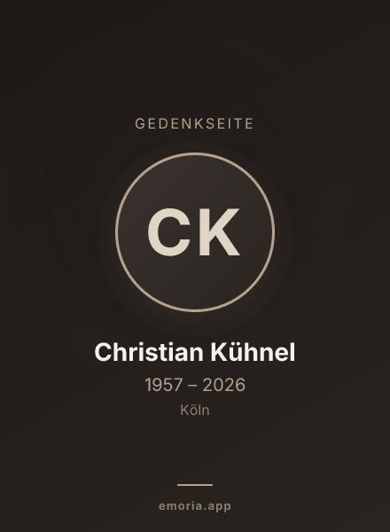 Gedenkportrait von Christian Kühnel