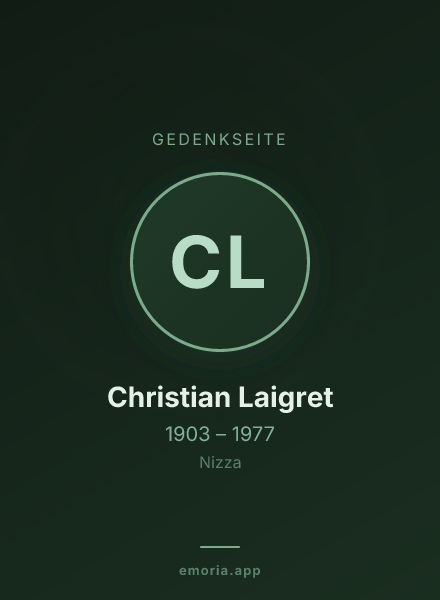 Gedenkportrait von Christian Laigret