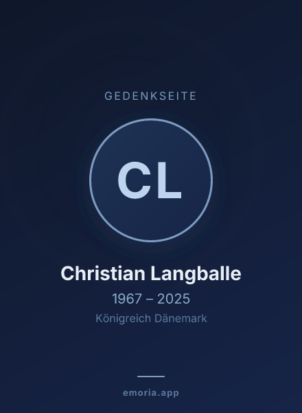Gedenkportrait von Christian Langballe