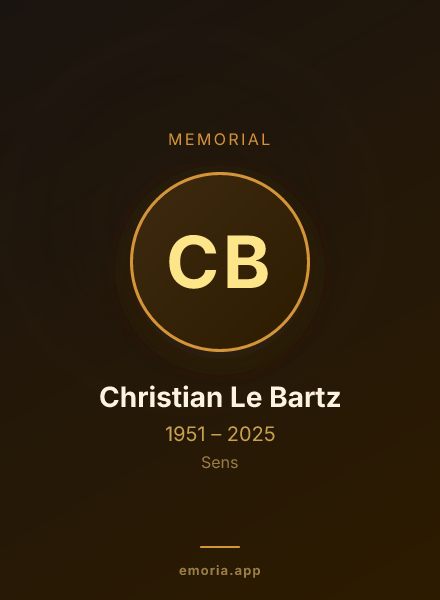 Memorial portrait of Christian Le Bartz