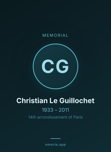 Memorial portrait of Christian Le Guillochet
