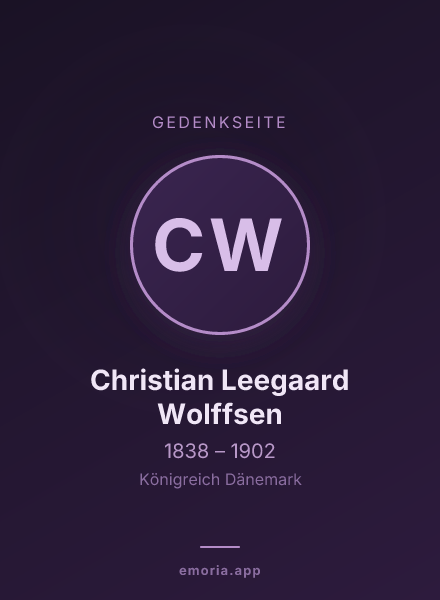 Gedenkportrait von Christian Leegaard Wolffsen