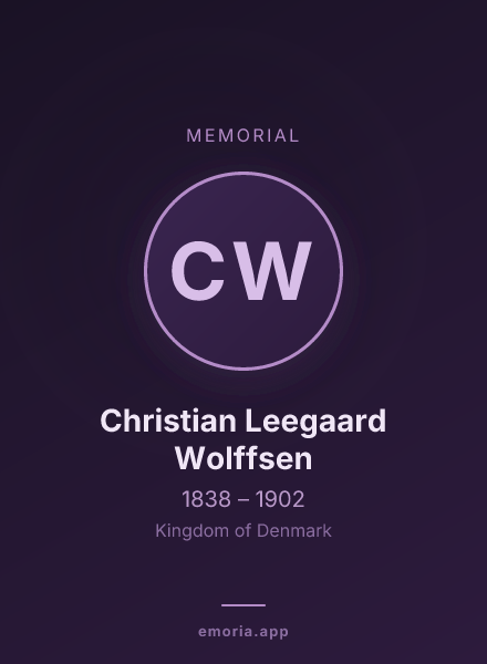 Memorial portrait of Christian Leegaard Wolffsen
