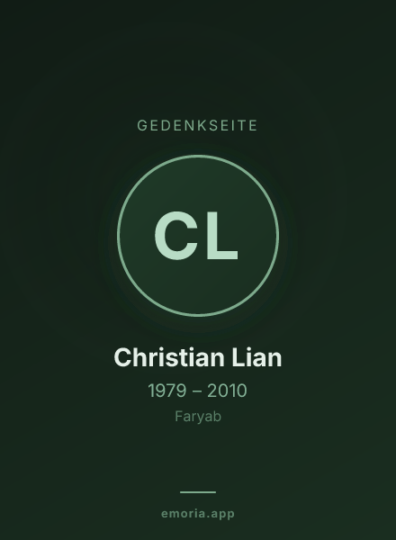 Gedenkportrait von Christian Lian