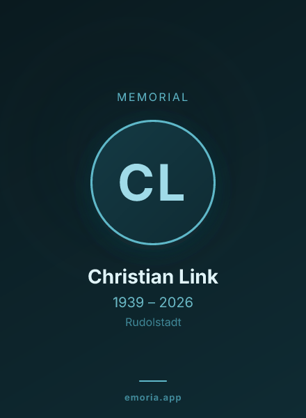 Memorial portrait of Christian Link