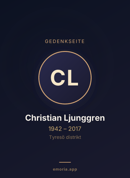 Gedenkportrait von Christian Ljunggren