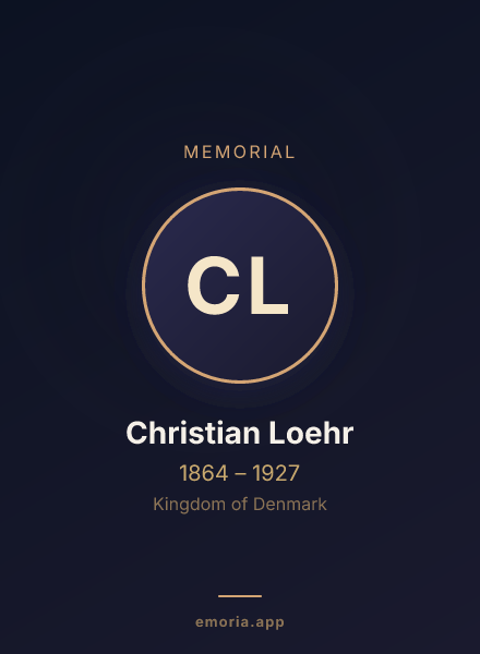 Memorial portrait of Christian Loehr